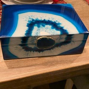 Mikasa glass storage box home decor